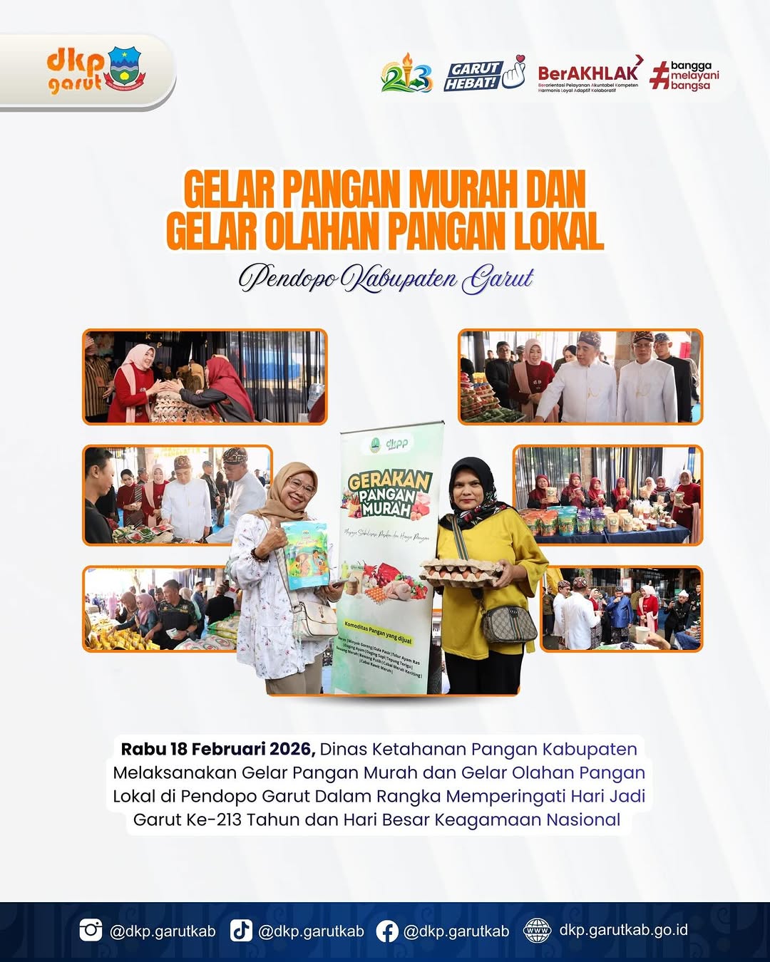 Gelar Pangan Murah dan Gelar Olahan Pangan Lokal di Pendopo Kabupaten Garut