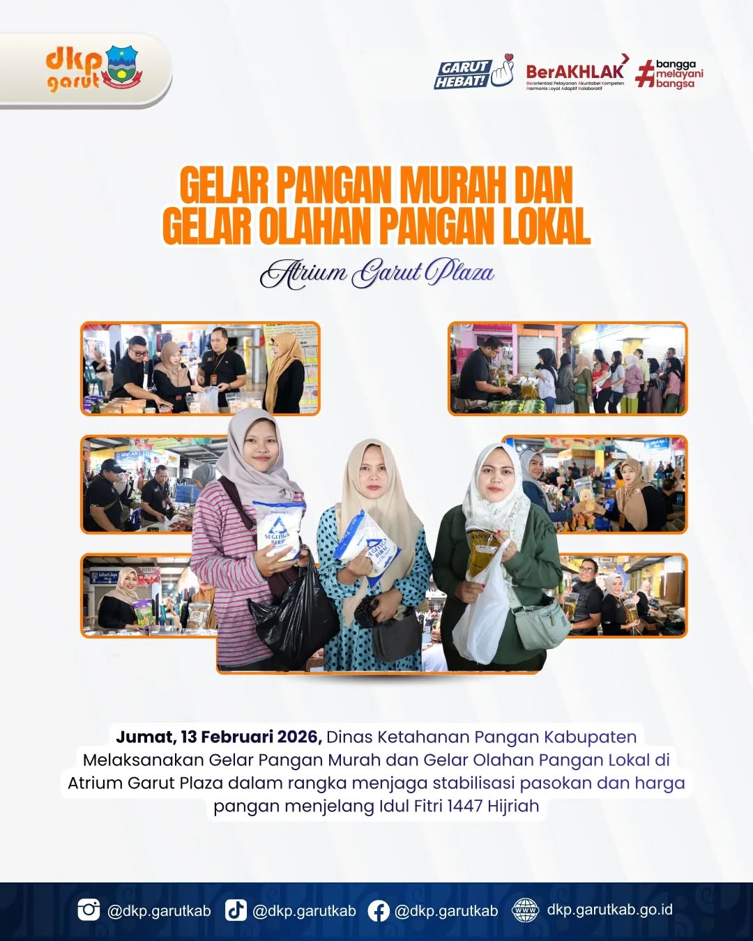 Gelar Pangan Murah dan Gelar Olahan Pangan Lokal di Atrium Garut Plaza