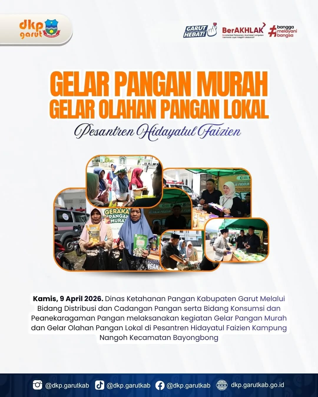 Gelar Pangan Murah dan Gelar Olahan Pangan Lokal di Pesantren Hidayatul Faizien