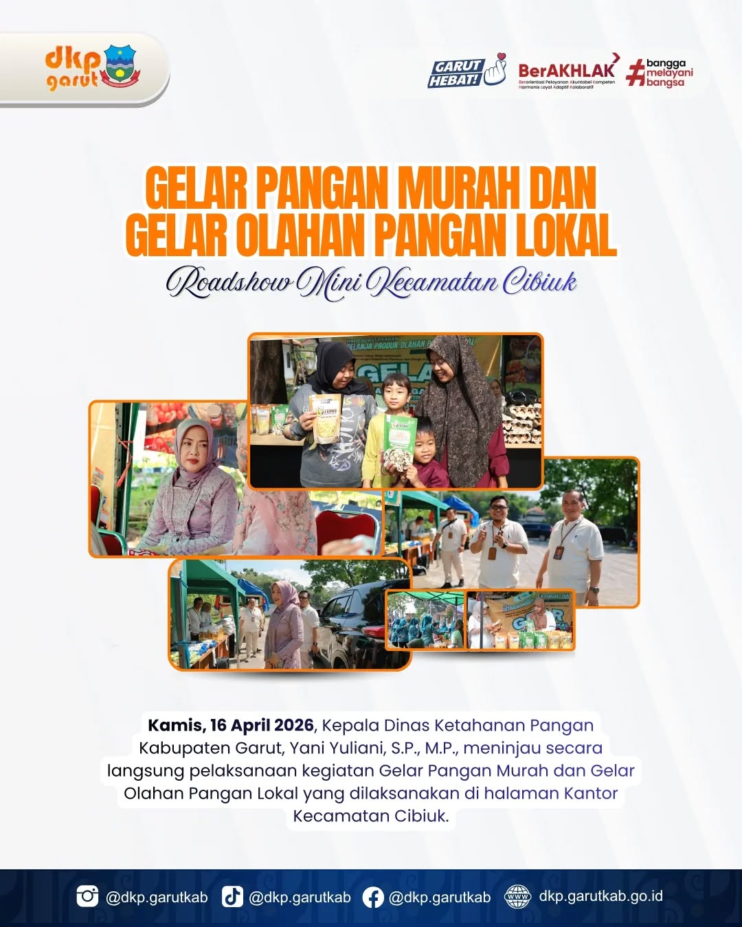 Gelar Pangan Murah dan Gelar Olahan Pangan Lokal di Roadshow Mini Kecamatan Cibiuk