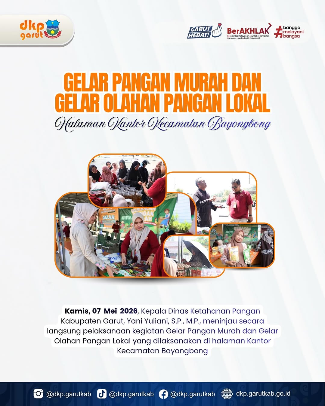 Gelar Pangan Murah dan Gelar Olahan Pangan Lokal di Halaman Kantor Kecamatan Bayongbong