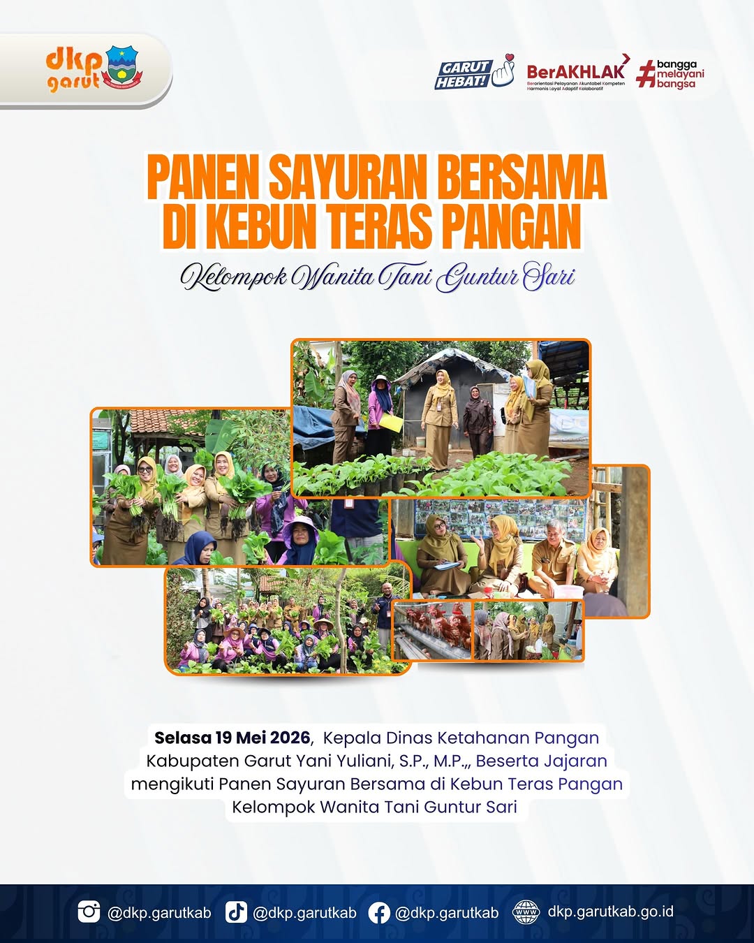 Panen Sayuran Bersama di Kebun Teras Pangan KWT Guntur Sari